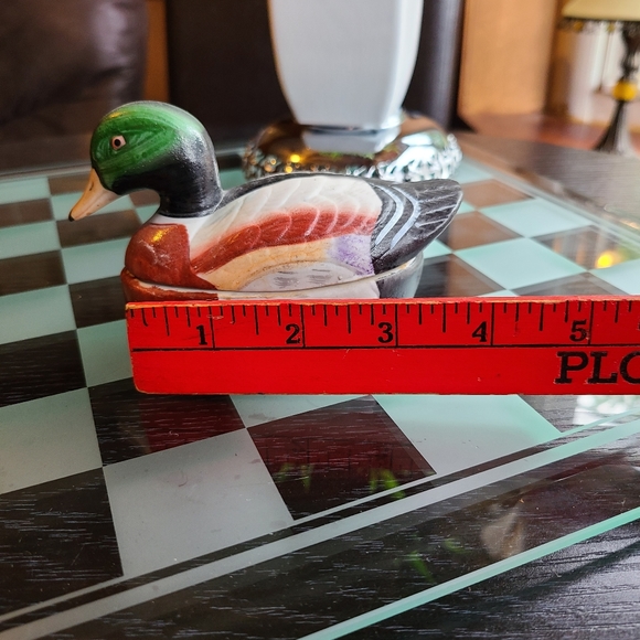 Duck Mallard Ceramic Figural Trinket Box - Picture 6 of 13